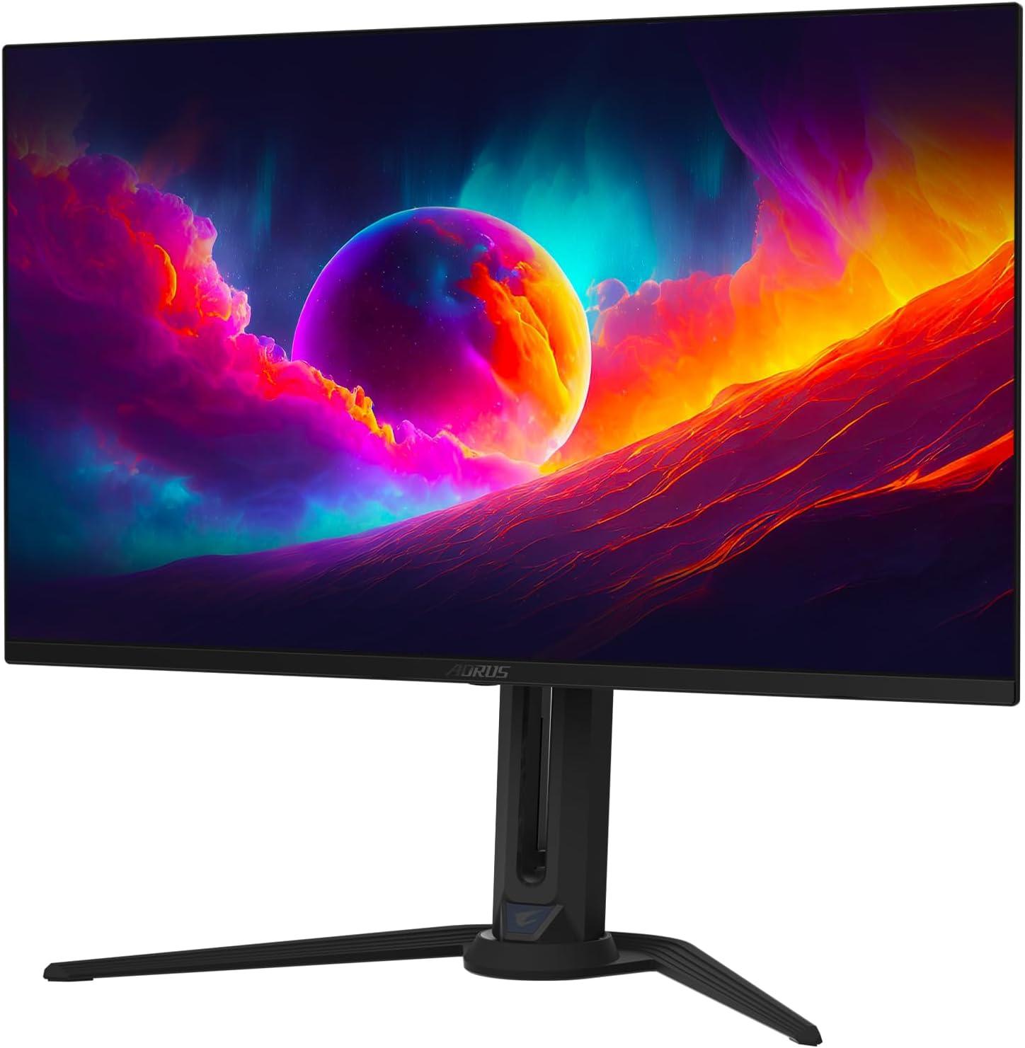 imageGIGABYTE AORUS FO32U2 Pro 32quot QD OLED Gaming Monitor UHD 3840x2160240Hz 003ms GTG AMD FreeSync Premium Pro Type C KVM HDMI DP Type C Height Adjustable Black