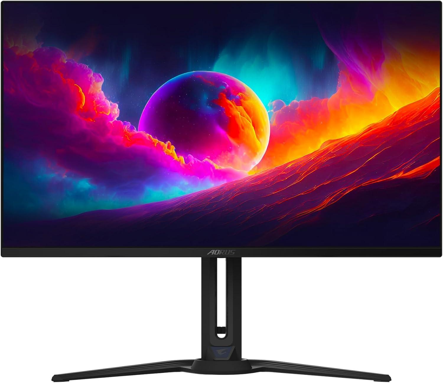 imageGIGABYTE AORUS FO32U2 Pro 32quot QD OLED Gaming Monitor UHD 3840x2160240Hz 003ms GTG AMD FreeSync Premium Pro Type C KVM HDMI DP Type C Height Adjustable Black