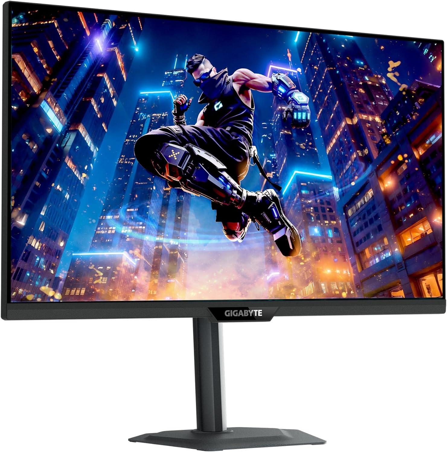 imageGIGABYTE M27UP 27quot SS IPS Gaming Monitor UHD 3840x2160160Hz 1ms GTG AMD FreeSync Premium GSYNC Compatible Dual Mode Type C KVM HDMI DP TypeC Height and Tilt Adjustable Black
