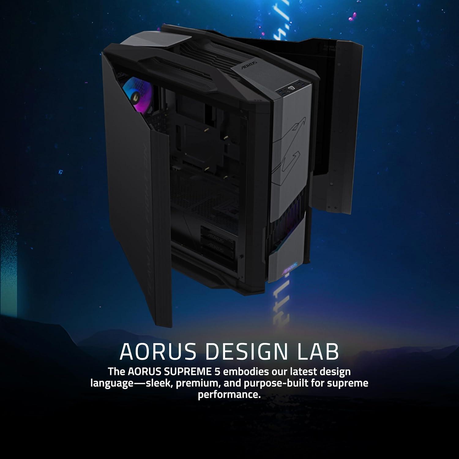 imageGIGABYTE AORUS Gaming Desktop PC AMD Ryzen 7 9800X3D AORUS RTX 5090 64GB DDR5 RAM 2TB Gen5 NVMe SSD Windows 11 Home AORUS Supreme 5 AS5A7N95000