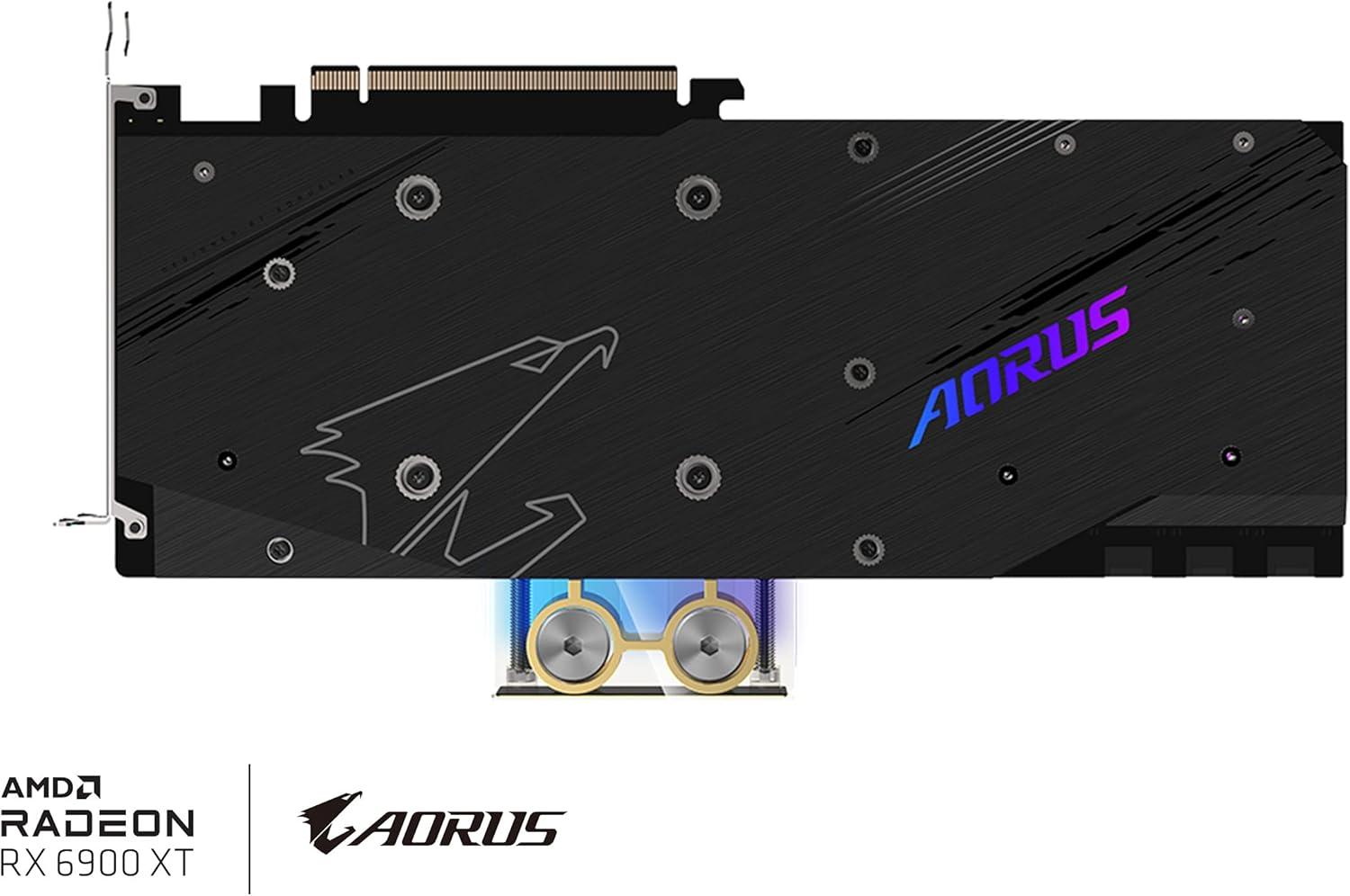 imageGIGABYTE AORUS Radeon RX 6900 XT Xtreme WATERFORCE WB 16G Graphics Card WATERFORCE Water Block Cooling System 16GB 256bit GDDR6 GVR69XTAORUSX WB16GD Video Card