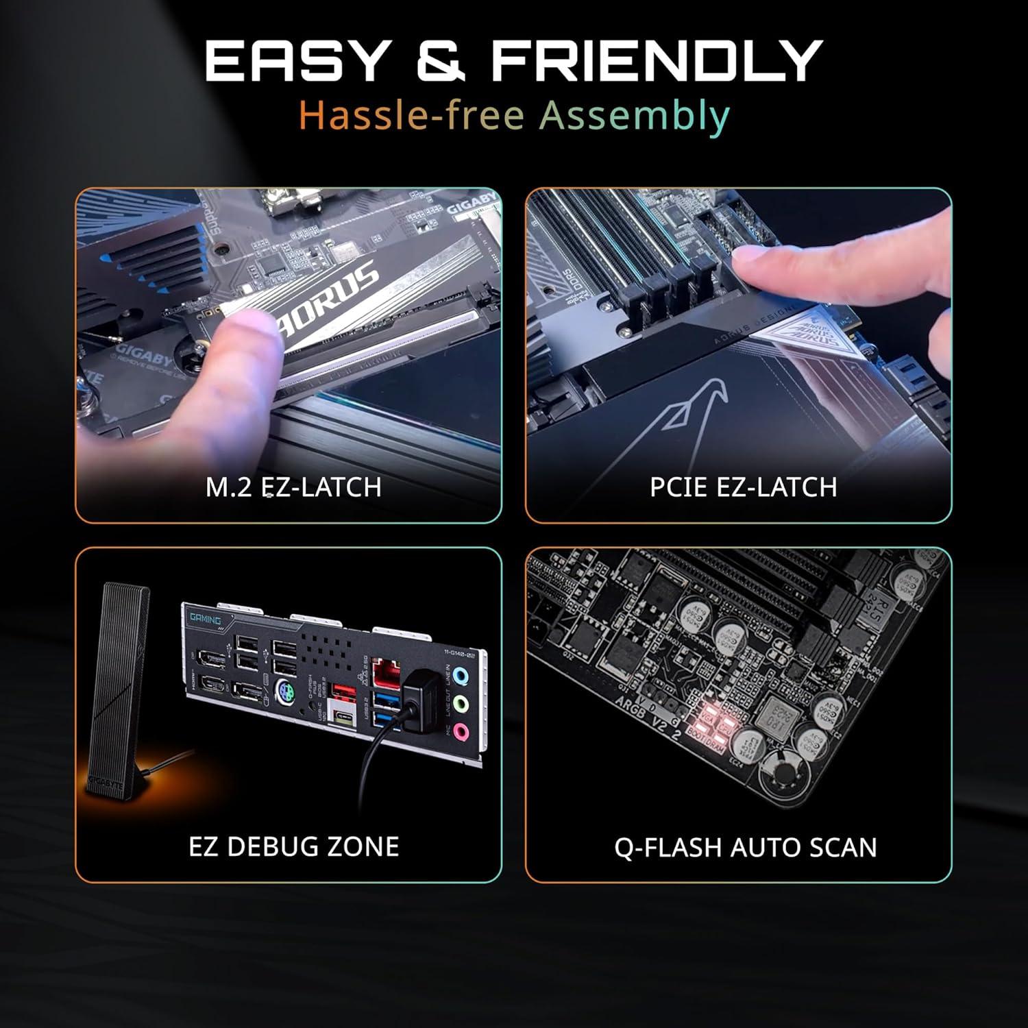 imageGIGABYTE B650M D3HP AM5 LGA 1718 AMD B650 Micro ATX 5Year Warranty DDR5 2X PCIe 40 M2 PCIe 40 USB 32 Gen2 TypeC 25GbE LANMotherboardmATX