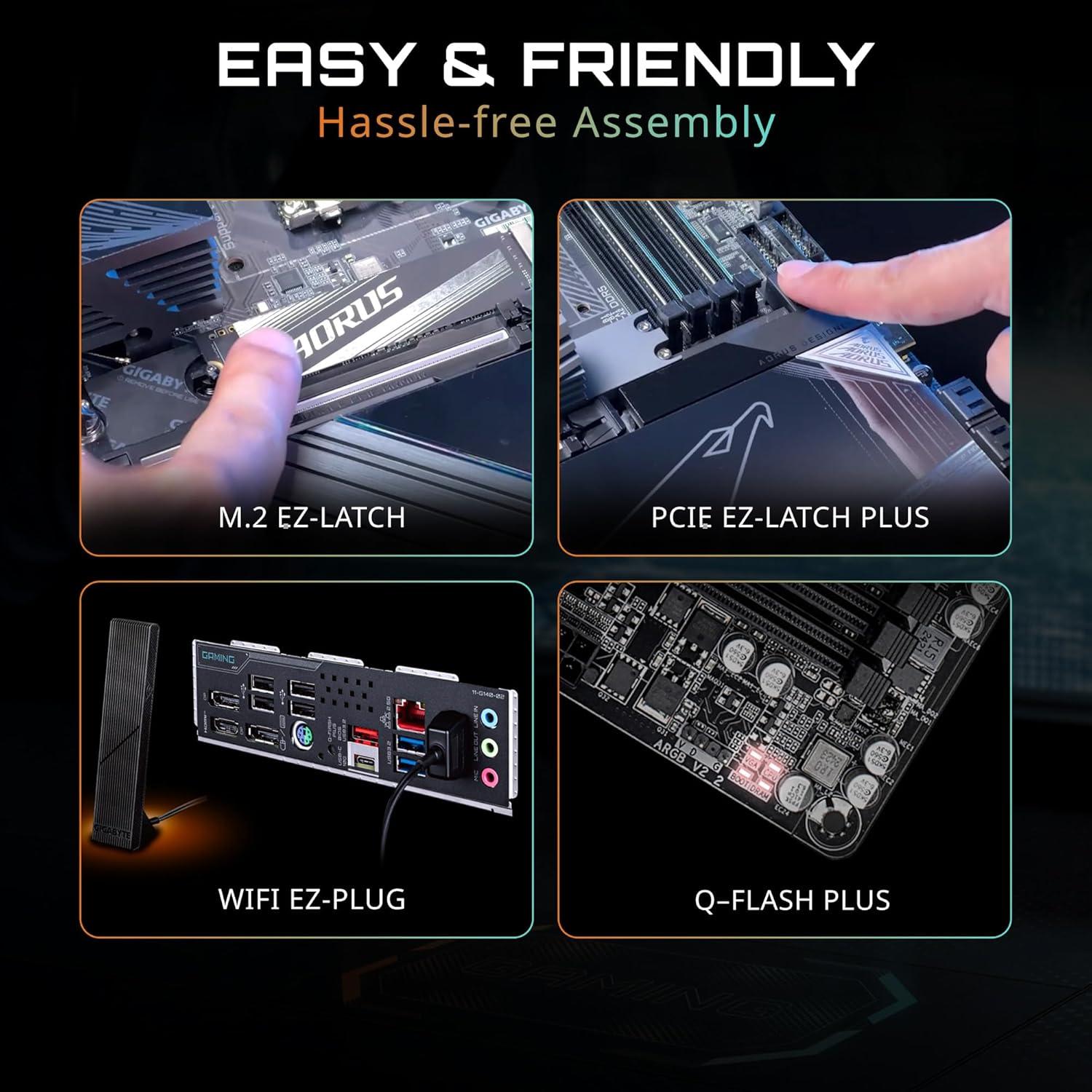 imageGIGABYTE B850 AI TOP AMD AM5 LGA 1718 Motherboard ATX DDR5 3X M2 PCIe 50 USBC WIFI7 10GbE LAN EZLatch 5Year Warranty