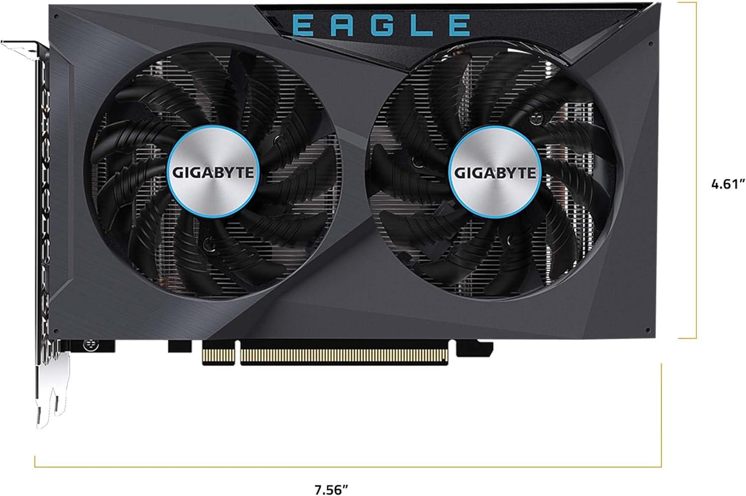 imageGIGABYTE Radeon RX 6500 XT Eagle 4G Graphics Card WINDFORCE 2X Cooling System 4GB 64bit GDDR6 GVR65XTEAGLE4GD Video Card
