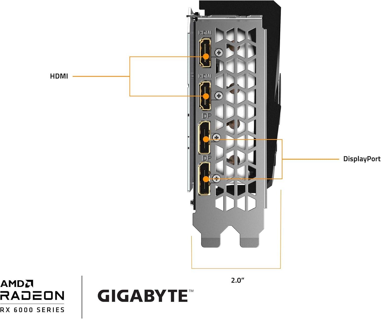 imageGIGABYTE Radeon RX 6700 XT Gaming OC 12G Graphics Card WINDFORCE 3X Cooling System 12GB 192bit GDDR6 GVR67XTGAMING OC12GD Video Card
