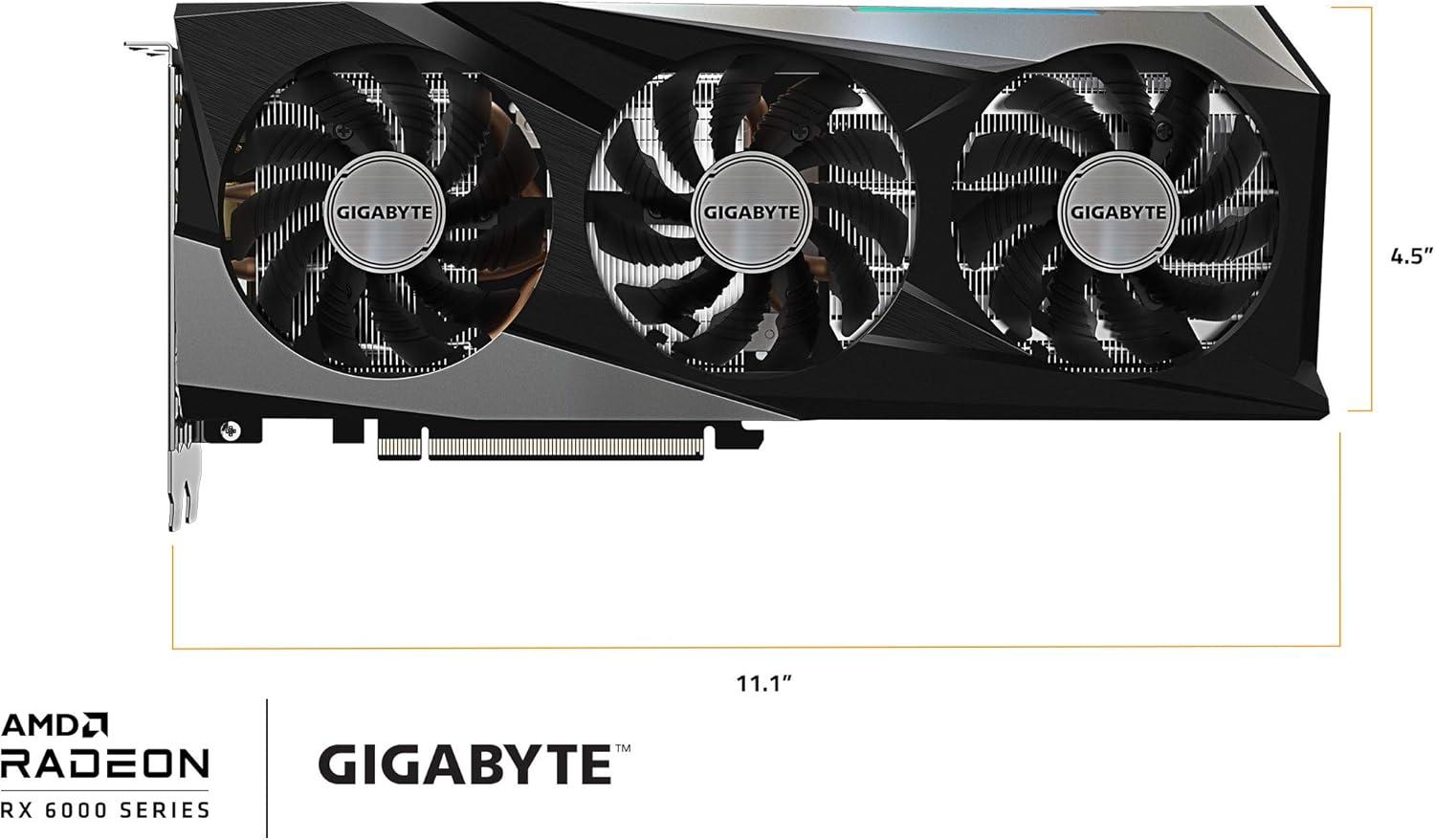 imageGIGABYTE Radeon RX 6700 XT Gaming OC 12G Graphics Card WINDFORCE 3X Cooling System 12GB 192bit GDDR6 GVR67XTGAMING OC12GD Video Card
