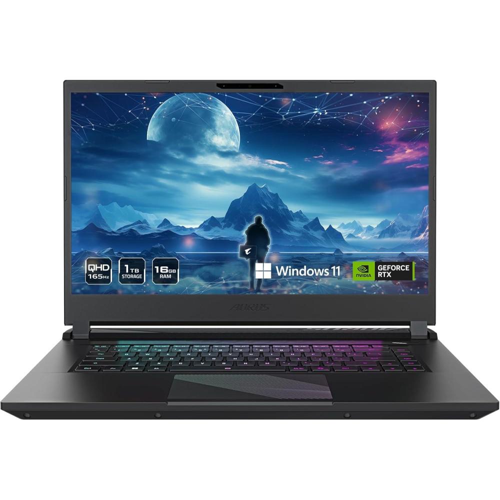 imageGIGABYTE  AORUS 15 2024 Gaming Laptop  165Hz 2560x1440 QHD  NVIDIA GeForce RTX 4060  Intel Ultra 7 155H  1TB SSD with 16GB DDR5 RAM  Windows 11 Home AD AORUS 15 BKG13US754SHRTX 4060Ultra 7 155H16 GB RAM1TB
