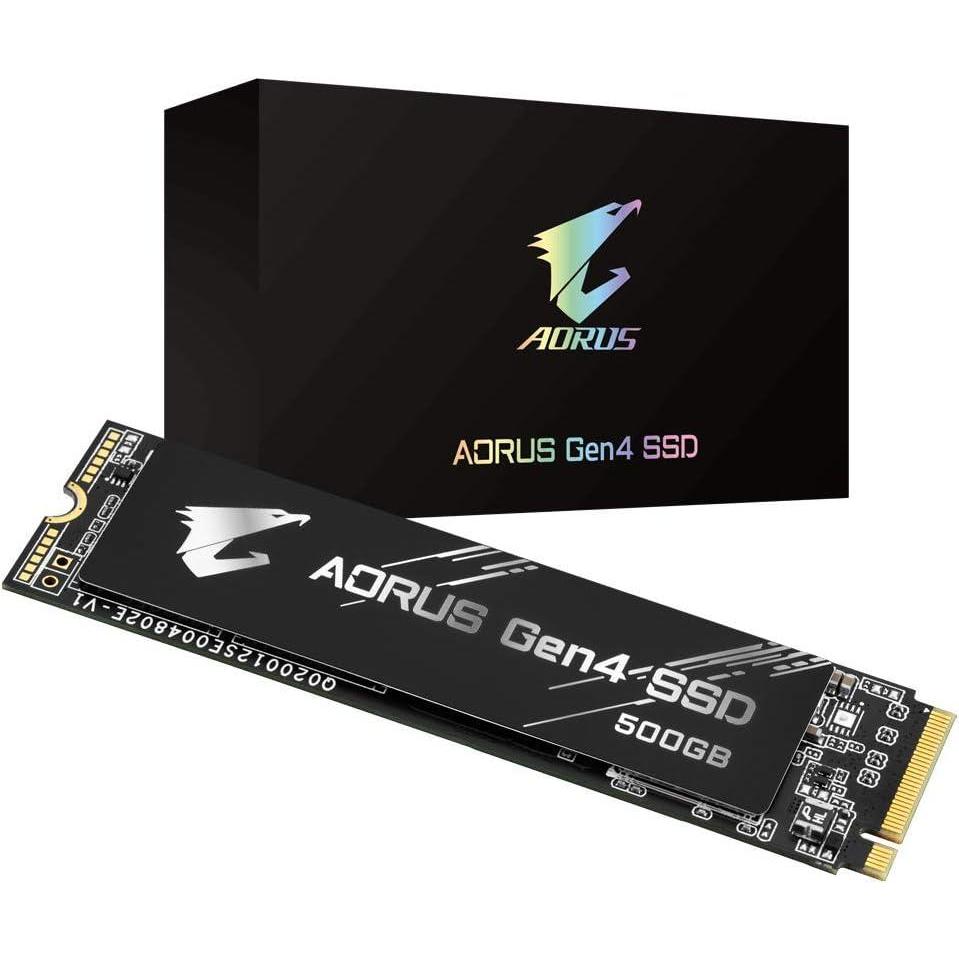 imageGIGABYTE AORUS NVMe Gen4 M2 1TB PCIExpress 40 Interface High Performance Gaming 3D TLC NAND External DDR Cache Buffer SSD GPAG41TB500GB SSD GPAG4500G