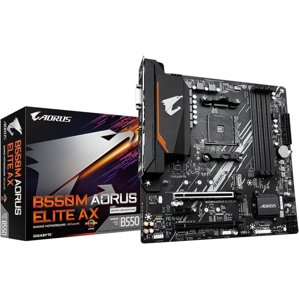 imageGIGABYTE B550 AORUS Elite AX V2 Motherboard Supports AMD AM4 Ryzen 5000 Processors ATX DDR4 Dual M2 SATA 6Gbs 245 GHz DualBand 25 GbE LAN PCIe 40B550MAEM2 x2WIFI6