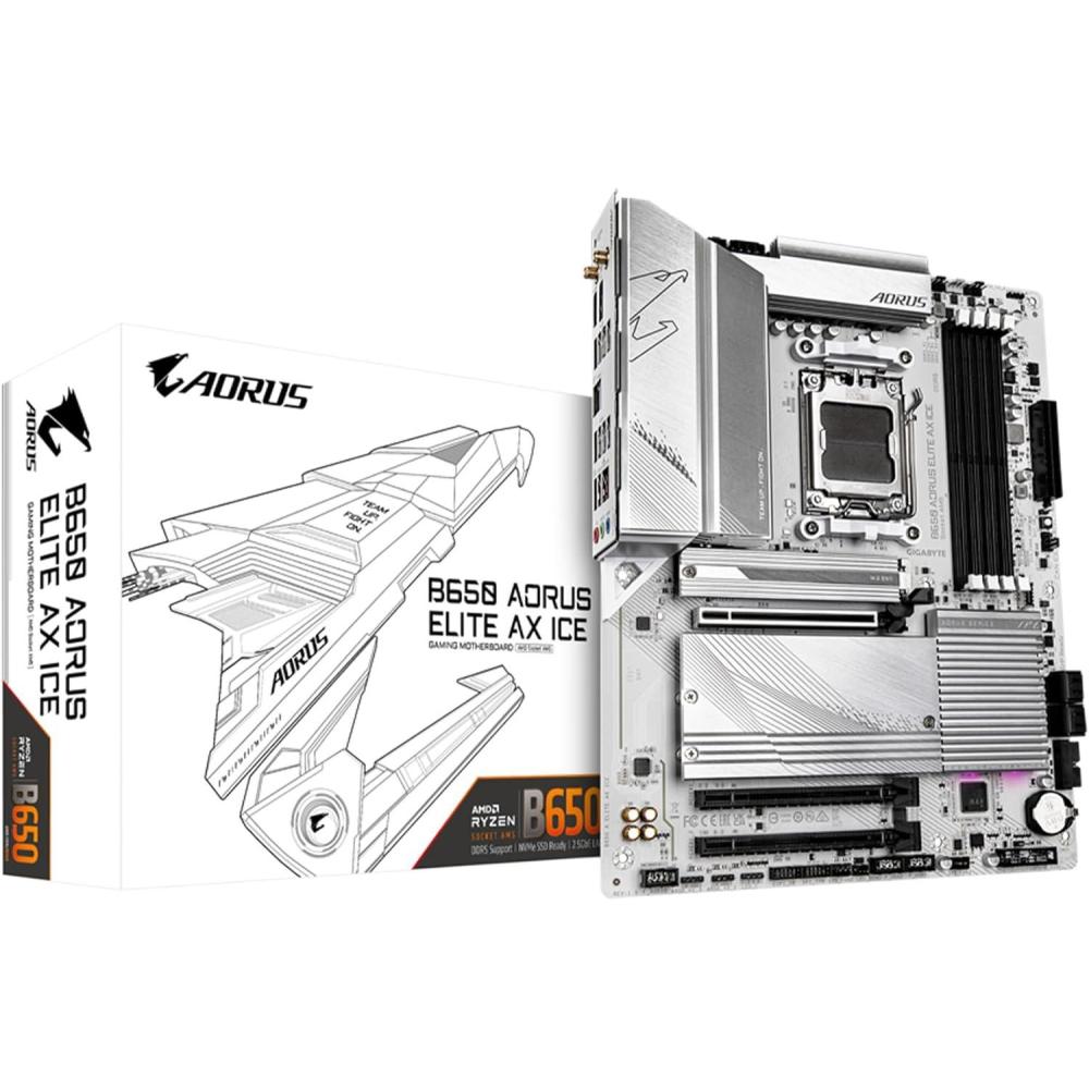 imageGIGABYTE B650 AORUS Elite AX AM5LGA 1718 AMD B650ATX 5Year WarrantyDDR5 M2 PCIe 50USB 32 Gen2X2 TypeCWiFi 6E25GbE LANQFlash PlusEZLatchGaming MotherboardATX