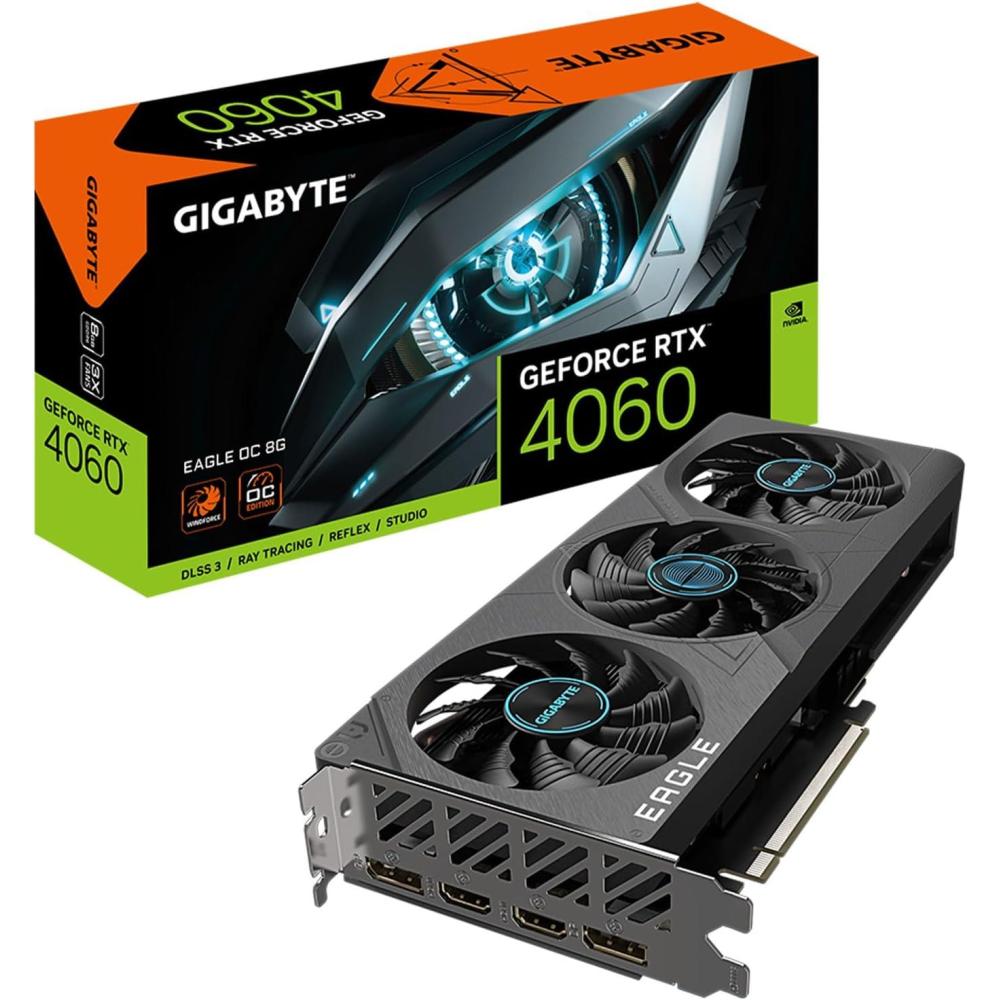 imageGIGABYTE GeForce RTX 5060 WINDFORCE OC 8G Graphics Card 8GB 128bit GDDR7 PCIe 50 WINDFORCE Cooling System GVN5060WF2OC8GD Video CardEAGLE