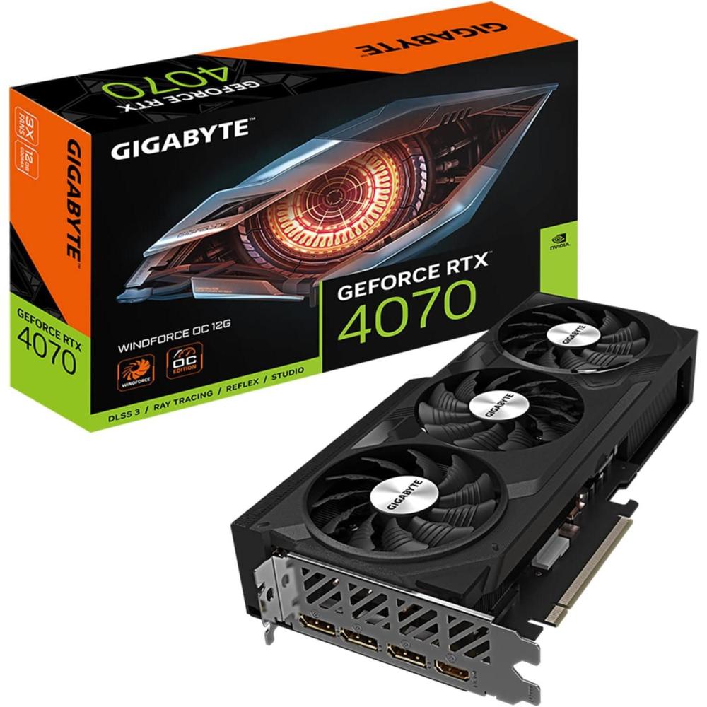 imageGIGABYTE GeForce RTX 5070 WINDFORCE OC SFF 12G Graphics Card 12GB 192bit GDDR7 PCIe 50 WINDFORCE Cooling System GVN5070WF3OC12GD Video CardWINDFORCE