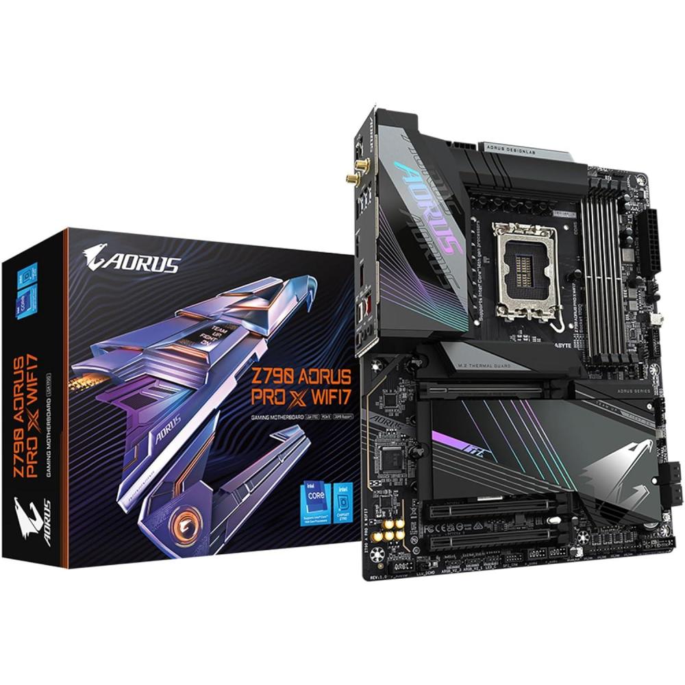 imageGIGABYTE Z790M AORUS Elite AX ICE LGA 1700 Intel Z790 MATX Motherboard with DDR5 Triple M2 PCIe 50 USB 32 Gen2X2 TypeC Intel WiFi 6E 25GbE LAN QFlash Plus EZLatch PlusZ790APM2 x5WIFI7