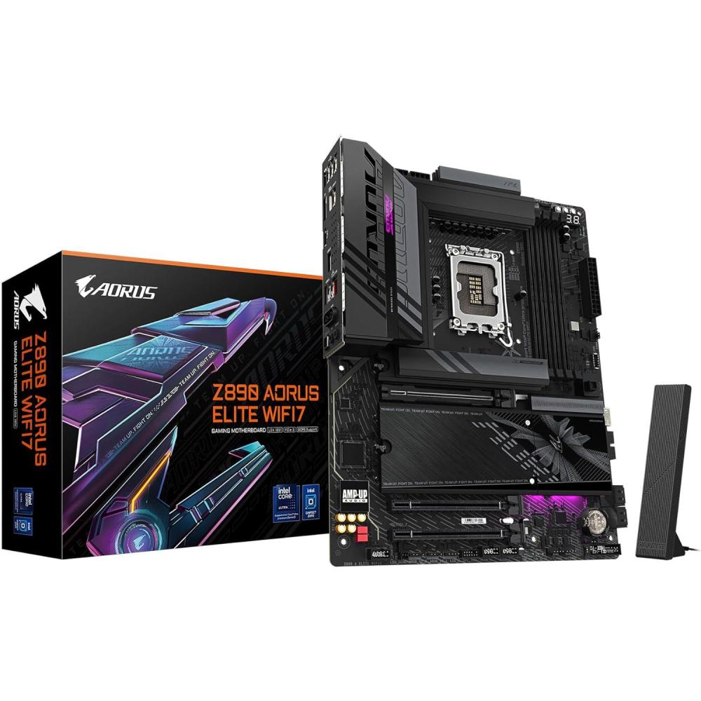 imageGIGABYTE Z790M AORUS Elite AX ICE LGA 1700 Intel Z790 MATX Motherboard with DDR5 Triple M2 PCIe 50 USB 32 Gen2X2 TypeC Intel WiFi 6E 25GbE LAN QFlash Plus EZLatch PlusZ890AEM2 x4WIFI7