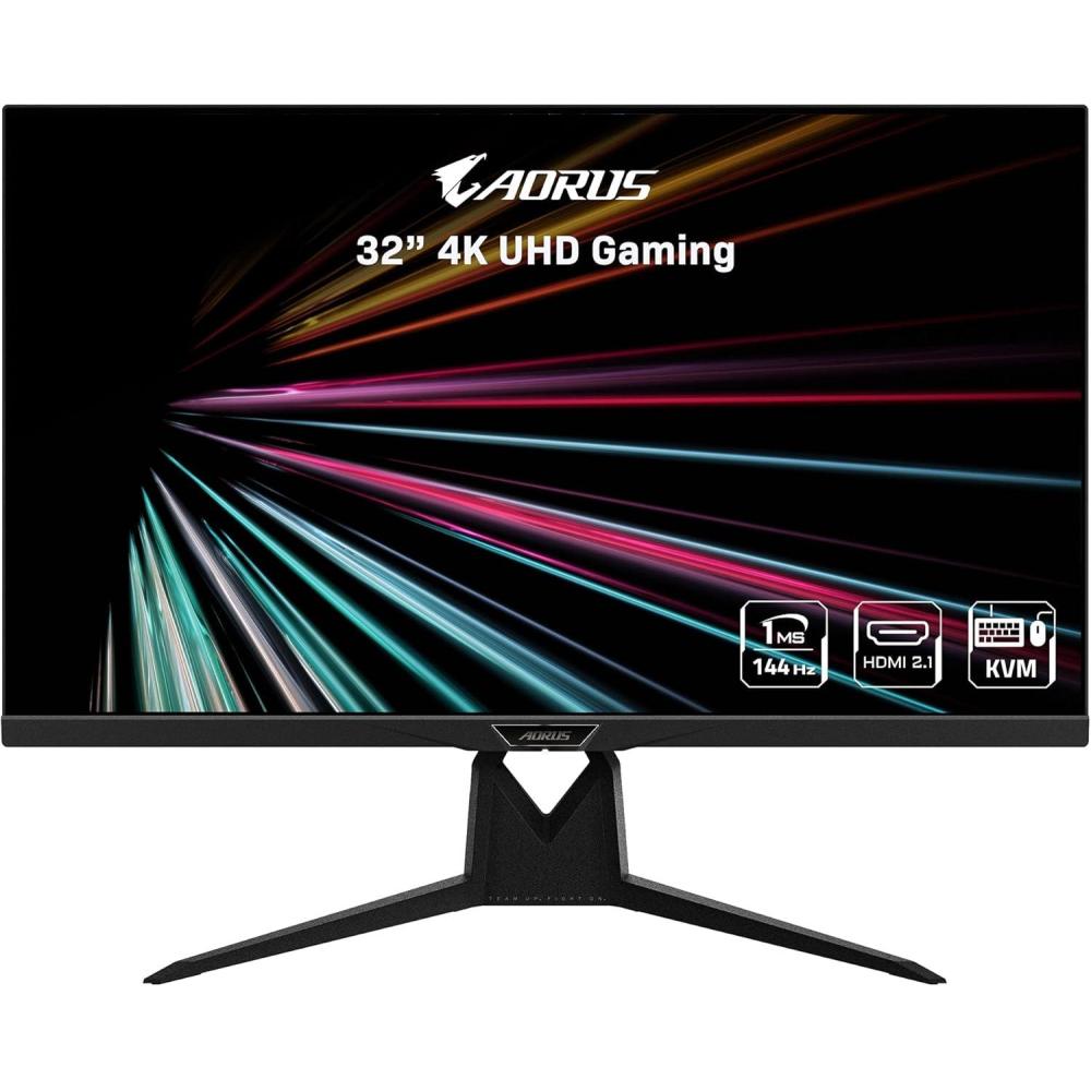 imageGigabyte AORUS FI32USAR 32quot 4K SS IPS Gaming Monitor Exclusive Builtin ANC3840x2160 Display144 Hz Refresh Rate1ms Response Time GTGKVM USB TypeCSupports AMD FreeSync Premium Pro RENEWED