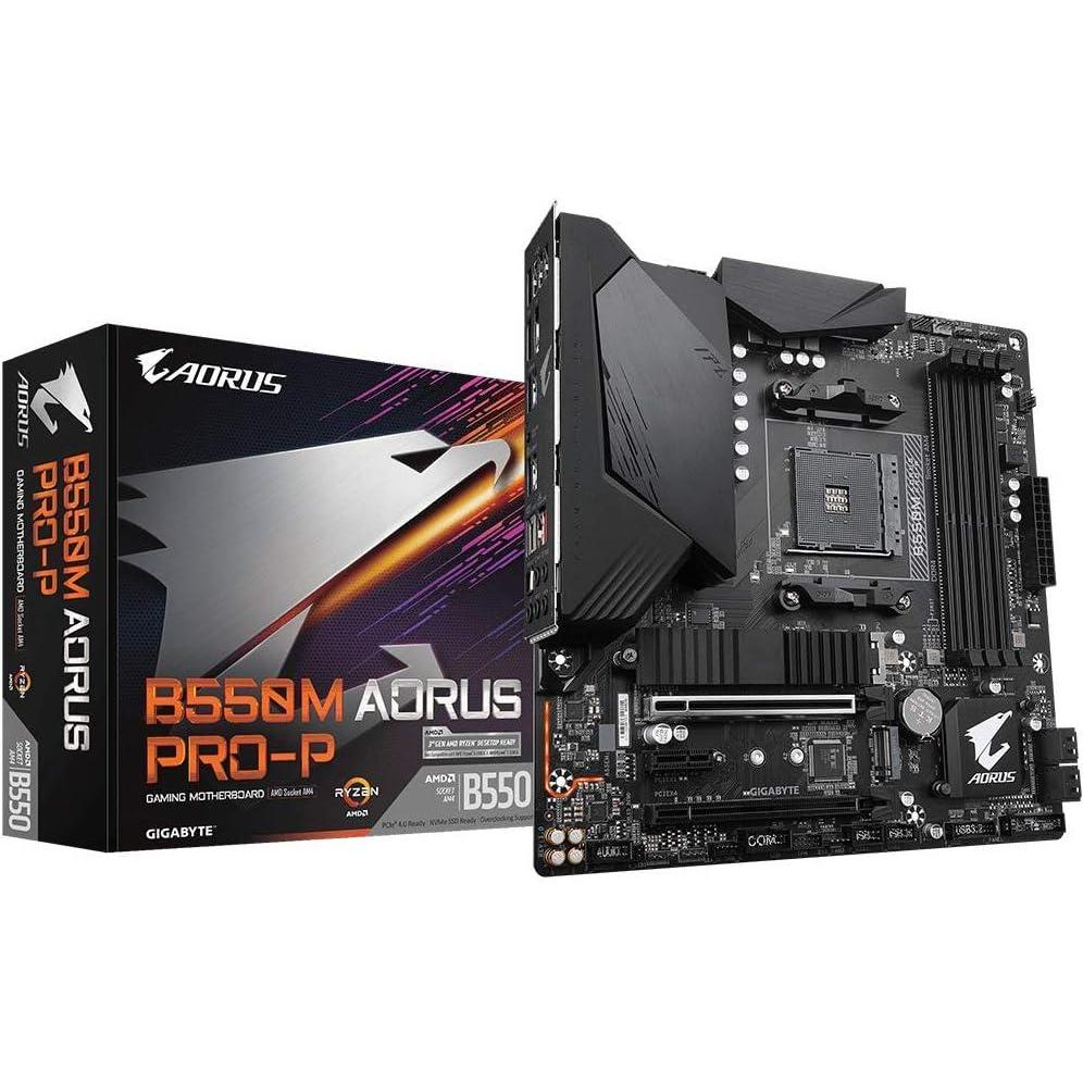 imageGigabyte B550M AORUS PROP AMD Ryzen 5000B550Micro ATXM2 Thermal GuardHDMIDVIUSB 32 Gen 2DDR4Motherboard