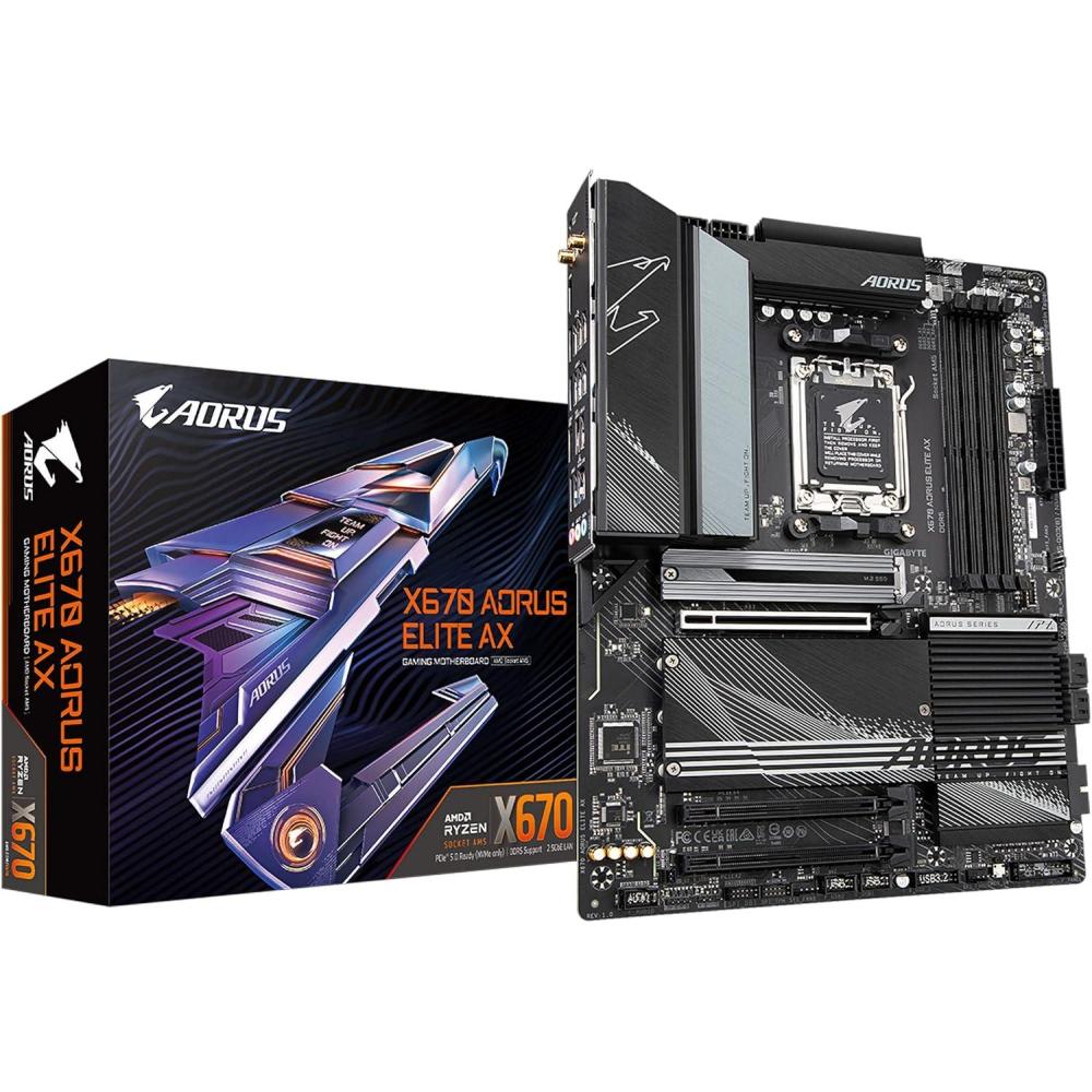 imageGigabyte Ultra Durable X670 Gaming X AX V2 Gaming Desktop Motherboard  AMD X670 Chipset  Socket AM5  ATX  5Year WarrantyATX