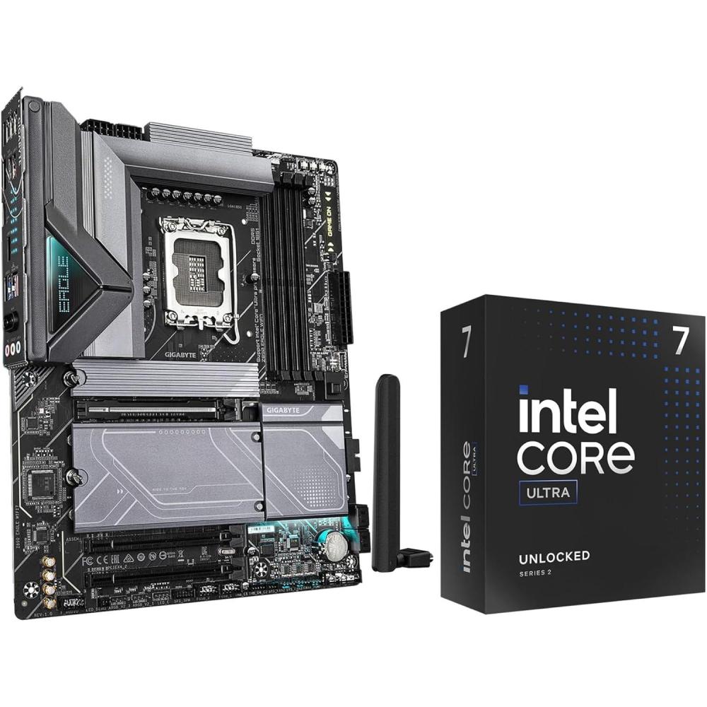 imageMICRO CENTER CPU Motherbard Combo Intel Ultra 7 265K 20 cores8 Pcores 12 Ecores Desktop Processor with Gigabyte Z890 Eagle WIFI7 MotherboardUltra7 265KZ890 EAGLE WIFI7