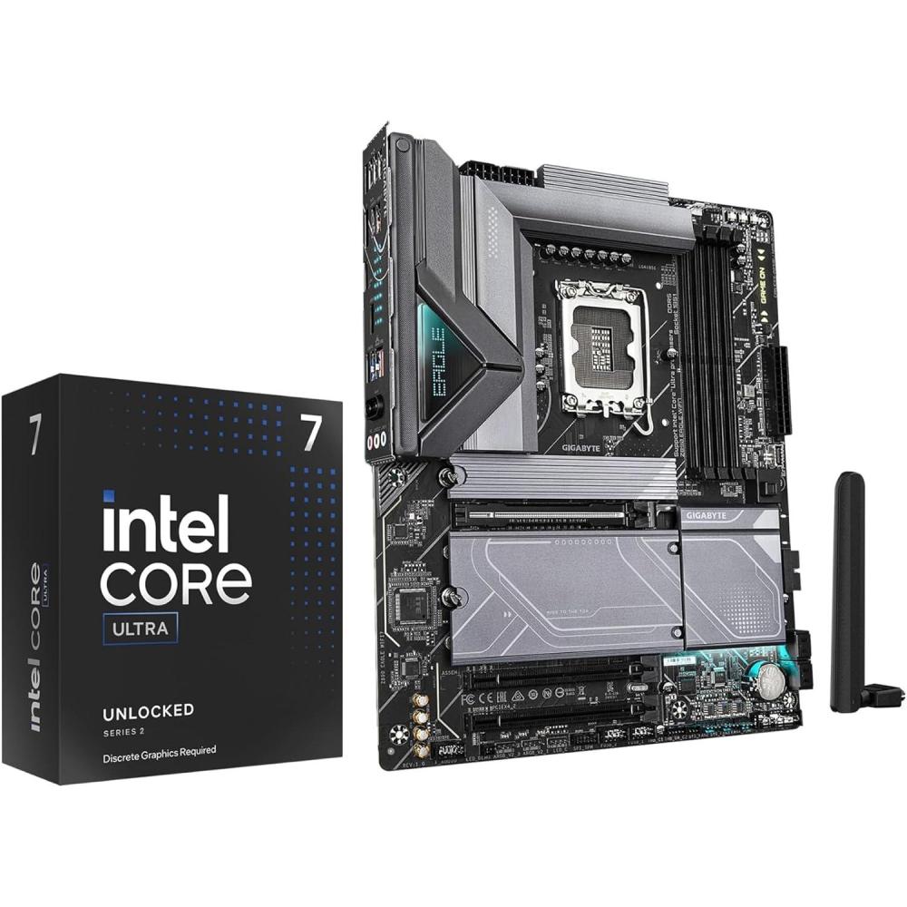 imageMICRO CENTER CPU Motherboard Combo Ultra7 265K 20 cores up to 55 GHz Desktop Processor with GIGABYTE Z890 Gaming X WIFI7 MotherboardUltra7 265KFZ890 EAGLE WIFI7