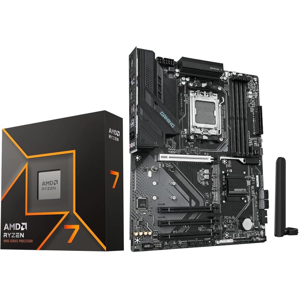 imageMicro Center AMD Ryzen 9 9950X CPU Processor with GIGABYTE X870 AORUS Elite WIFI7 ICE Motherboard ATX DDR5 PCIe 50 USB4 WIFI7AMD Ryzen 7 9700X GIGABYTE B850 Gaming WIFI