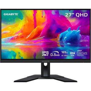 GIGABYTE – M27Q Advanced (US) – 27″ SS IPS Gaming Monitor – QHD 2560×1440-180Hz – 1ms MPRT – AMD FreeSync – Type C KVM – HDMI, DP, Type C – Height Adjustable – Black(27″ SS IPS QHD)