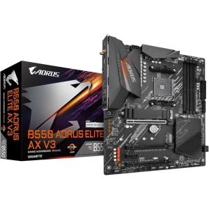 GIGABYTE B550 AORUS Elite AX V2 Motherboard, Supports AMD AM4 Ryzen 5000 Processors, ATX, DDR4, Dual M.2, SATA 6Gb/s, 2.4/5 GHz Dual-Band, 2.5 GbE LAN, PCIe 4.0(B550|AE|M.2 x2|WIFI6|V3)