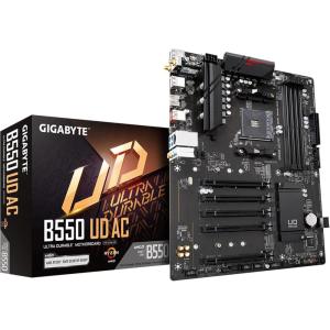 GIGABYTE B550 UD AC (AM4/ AMD/ B550/ ATX/Dual M.2/ SATA 6Gb/s/USB 3.2 Gen 2/ Intel 802.11a/b/g/n/ac/Realtek GbE LAN/PCIe 4.0/ Motherboard) (Renewed)