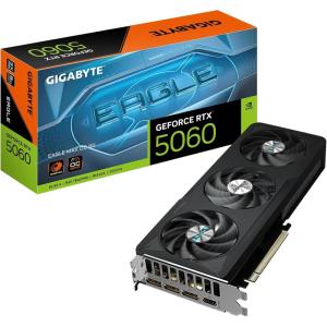GIGABYTE GeForce RTX 5060 WINDFORCE OC 8G Graphics Card, 8GB 128-bit GDDR7, PCIe 5.0, WINDFORCE Cooling System, GV-N5060WF2OC-8GD Video Card(EAGLE MAX)