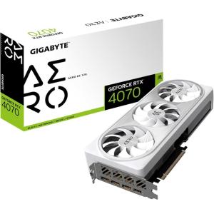 GIGABYTE GeForce RTX 5070 AERO OC 12G Graphics Card, 12GB 192-bit GDDR7, PCIe 5.0, WINDFORCE Cooling System, GV-N5070AERO OC-12GD Video Card(AERO OC WHITE)