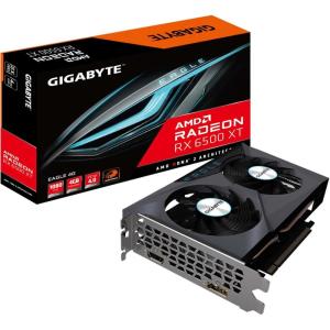 GIGABYTE Radeon RX 6500 XT Eagle 4G Graphics Card, WINDFORCE 2X Cooling System, 4GB 64-bit GDDR6, GV-R65XTEAGLE-4GD Video Card
