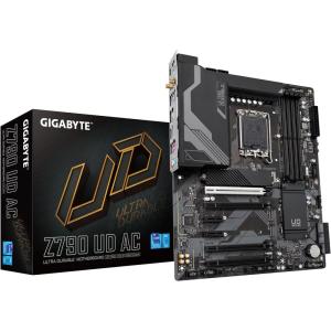 GIGABYTE Z790 UD AC (LGA 1700/ Intel Z790/ ATX/ DDR5/Triple M.2/ PCIe 5.0/USB 3.2 Gen2X2 Type-C/Intel Wi-Fi/ 2.5GbE LAN/PCIe EZ-Latch/Multi-Key/Motherboard)(Z790|U|M.2 x3|WIFI5)