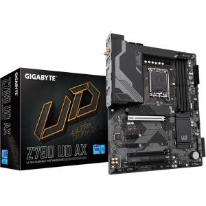 GIGABYTE Z790 UD AC (LGA 1700/ Intel Z790/ ATX/ DDR5/Triple M.2/ PCIe 5.0/USB 3.2 Gen2X2 Type-C/Intel Wi-Fi/ 2.5GbE LAN/PCIe EZ-Latch/Multi-Key/Motherboard)(Z790|U|M.2 x3|WIFI6)