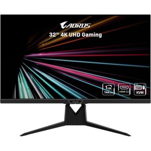 Gigabyte AORUS FI32U-SA-R 32″ 4K SS IPS Gaming Monitor (Exclusive Built-in ANC/3840×2160 Display/144 Hz Refresh Rate/1ms Response Time (GTG)/KVM USB Type-C/Supports AMD FreeSync Premium Pro) (RENEWED)