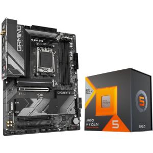 Micro Center AMD Ryzen 7 7800X3D CPU Processor with GIGABYTE B650 AORUS Elite AX ICE Motherboard (AM5, ATX, DDR5, Triple M.2, USB 3.2 Gen2X2 Type-C, WiFi 6E)(AMD Ryzen 5 7600X3D+Gigabyte B650 GAMING X V2)