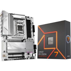 Micro Center AMD Ryzen 7 7800X3D CPU Processor with GIGABYTE B650 AORUS Elite AX ICE Motherboard (AM5, ATX, DDR5, Triple M.2, USB 3.2 Gen2X2 Type-C, WiFi 6E)(AMD Ryzen 7 7700X+ GIGABYTE B650 A Elite AX ICE)