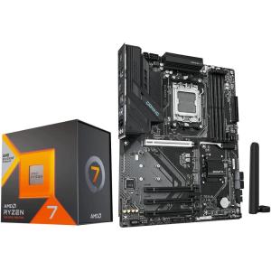 Micro Center AMD Ryzen 7 7800X3D CPU Processor with GIGABYTE B650 AORUS Elite AX ICE Motherboard (AM5, ATX, DDR5, Triple M.2, USB 3.2 Gen2X2 Type-C, WiFi 6E)(AMD Ryzen 7 7800X3D+ GIGABYTE B850 Gaming WIFI)