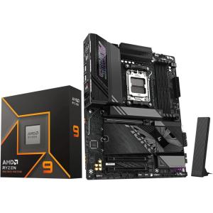 Micro Center AMD Ryzen 9 9950X CPU Processor with GIGABYTE X870 AORUS Elite WIFI7 ICE Motherboard (ATX, DDR5, PCIe 5.0, USB4, WIFI7)(AMD Ryzen 9 9950X+ Gigabyte X870E AORUS ELITE WF7)