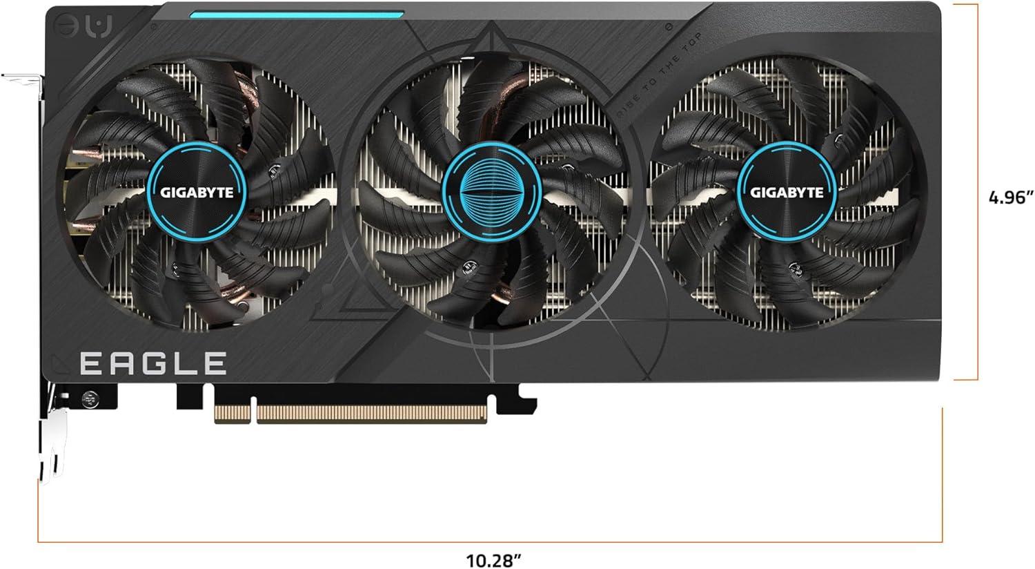 imageGIGABYTE GeForce RTX 4070 Super Eagle OC 12G Graphics Card 3X WINDFORCE Fans 12GB 192bit GDDR6X GVN407SEAGLE OC12GD Video Card