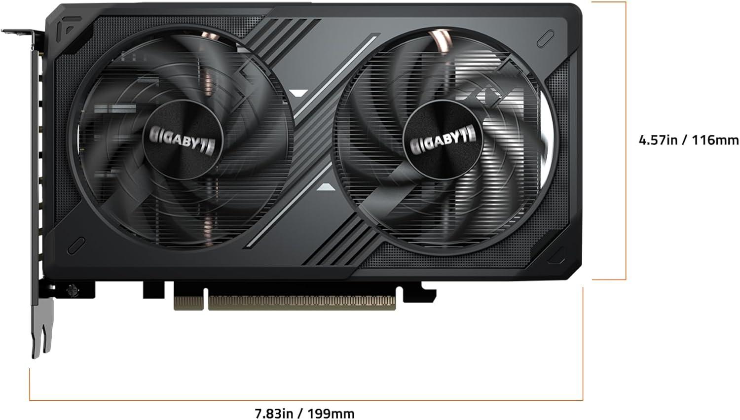 imageGIGABYTE GeForce RTX 5050 WINDFORCE OC 8G Graphics Card 8GB 128bit GDDR6 PCIe 50 WINDFORCE Cooling System GVN5050WF2OC8GD Video Card