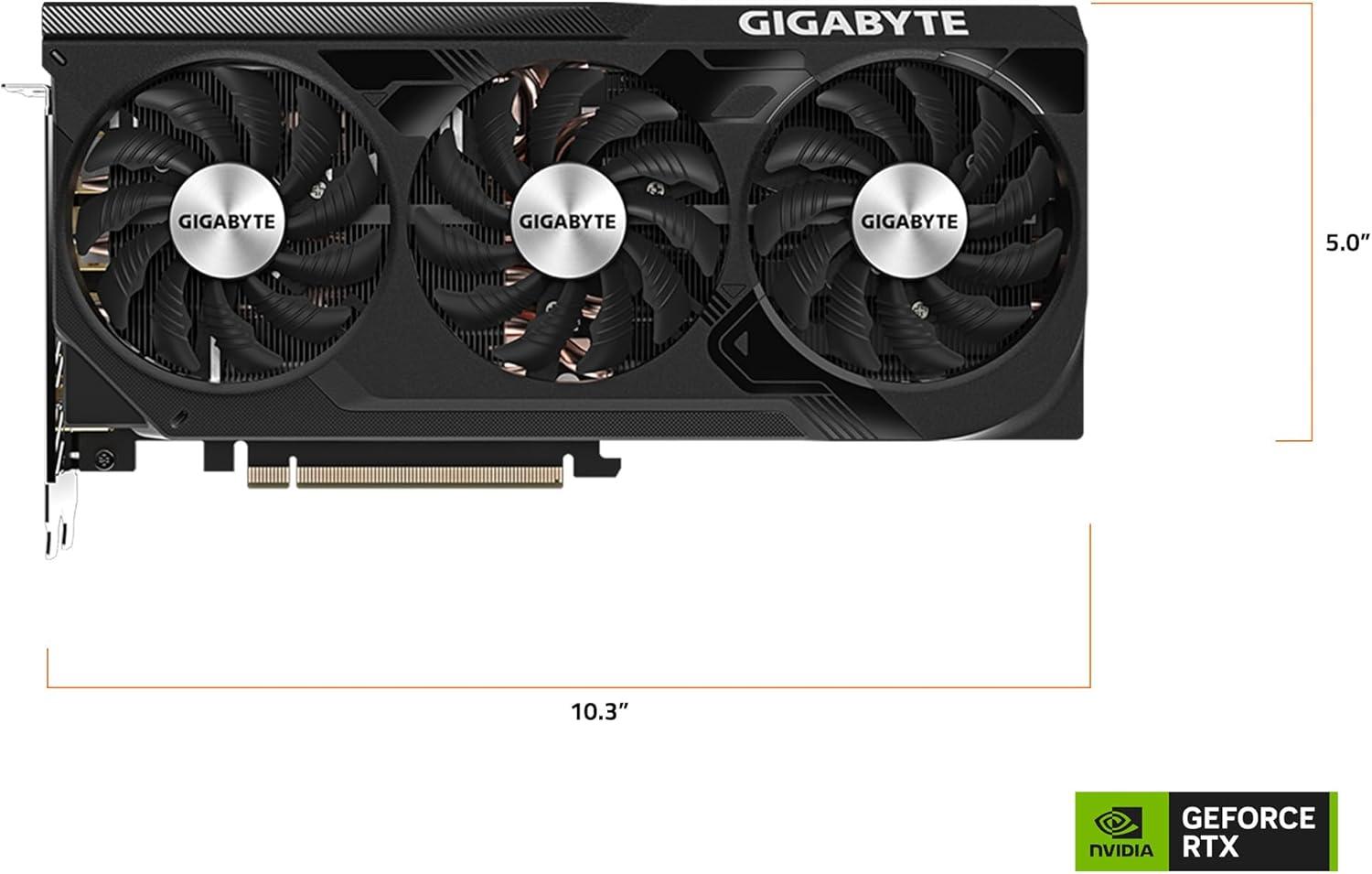 imageGigabyte GeForce RTX 4070 Ti WINDFORCE OC 12G Graphics Card 3X WINDFORCE Fans 12GB 192bit GDDR6X GVN407TWF3OC12GD Video Card