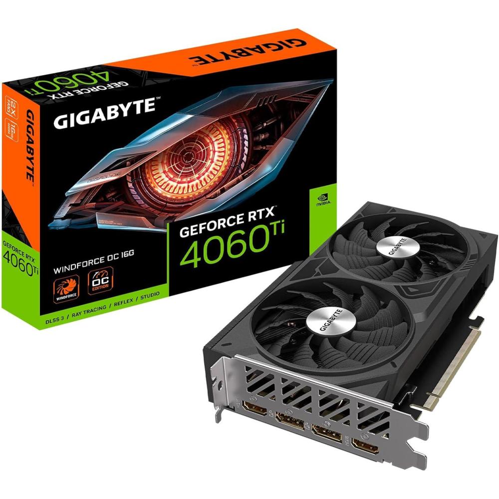 imageGIGABYTE GeForce RTX 5060 Ti WINDFORCE OC 16G Graphics Card 16GB 128bit GDDR7 PCIe 50 WINDFORCE Cooling System GVN506TWF2OC16GD Video CardWINDFORCE