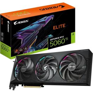 GIGABYTE GeForce RTX 5060 Ti WINDFORCE OC 16G Graphics Card, 16GB 128-bit GDDR7, PCIe 5.0, WINDFORCE Cooling System, GV-N506TWF2OC-16GD Video Card(AORUS)