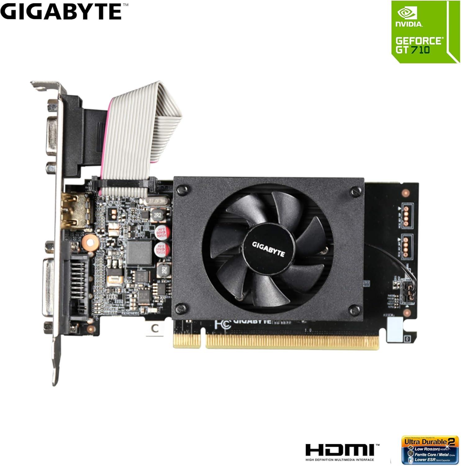 imageGIGABYTE 2GB RAM DDR3 SDRAM Video Graphics Cards GVN710D32GL REV20 for Desktop