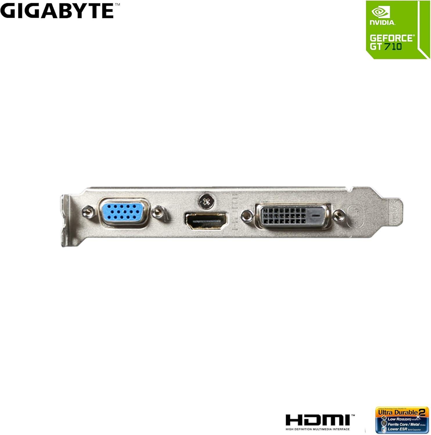 imageGIGABYTE 2GB RAM DDR3 SDRAM Video Graphics Cards GVN710D32GL REV20 for Desktop