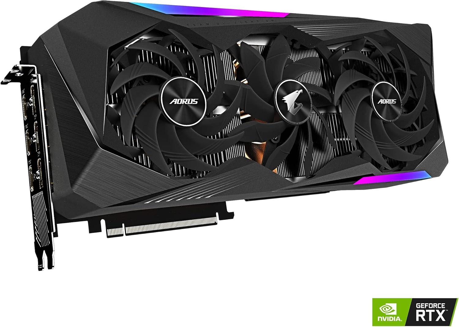 imageGIGABYTE AORUS GeForce RTX 3070 Ti Master 8G Graphics Card MAXCovered Cooling 8GB 256bit GDDR6X GVN307TAORUS M8GD Video Card