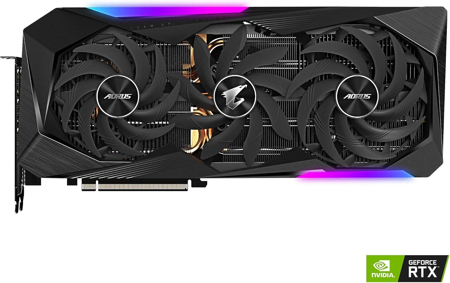imageGIGABYTE AORUS GeForce RTX 3070 Ti Master 8G Graphics Card MAXCovered Cooling 8GB 256bit GDDR6X GVN307TAORUS M8GD Video Card