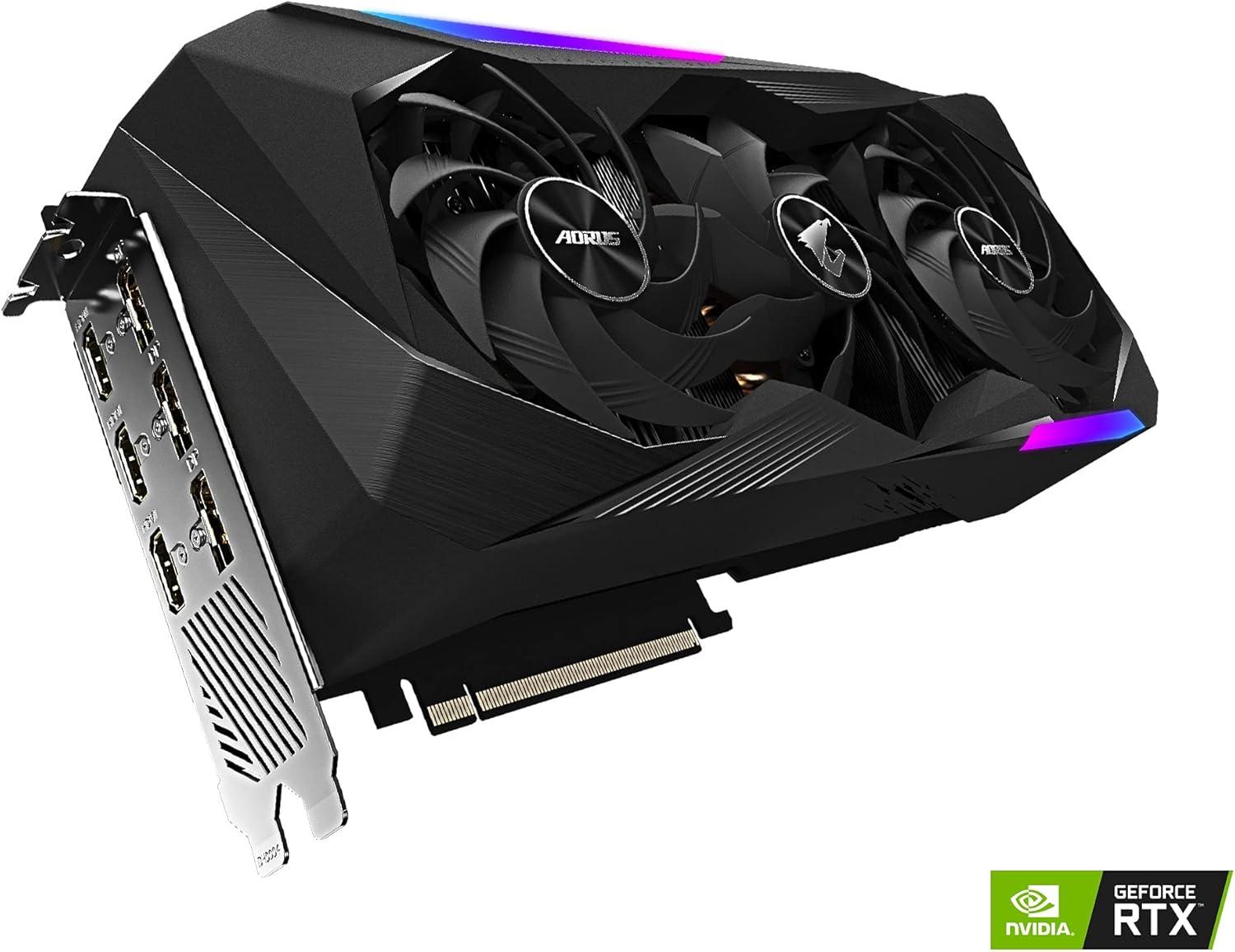 imageGIGABYTE AORUS GeForce RTX 3070 Ti Master 8G Graphics Card MAXCovered Cooling 8GB 256bit GDDR6X GVN307TAORUS M8GD Video Card