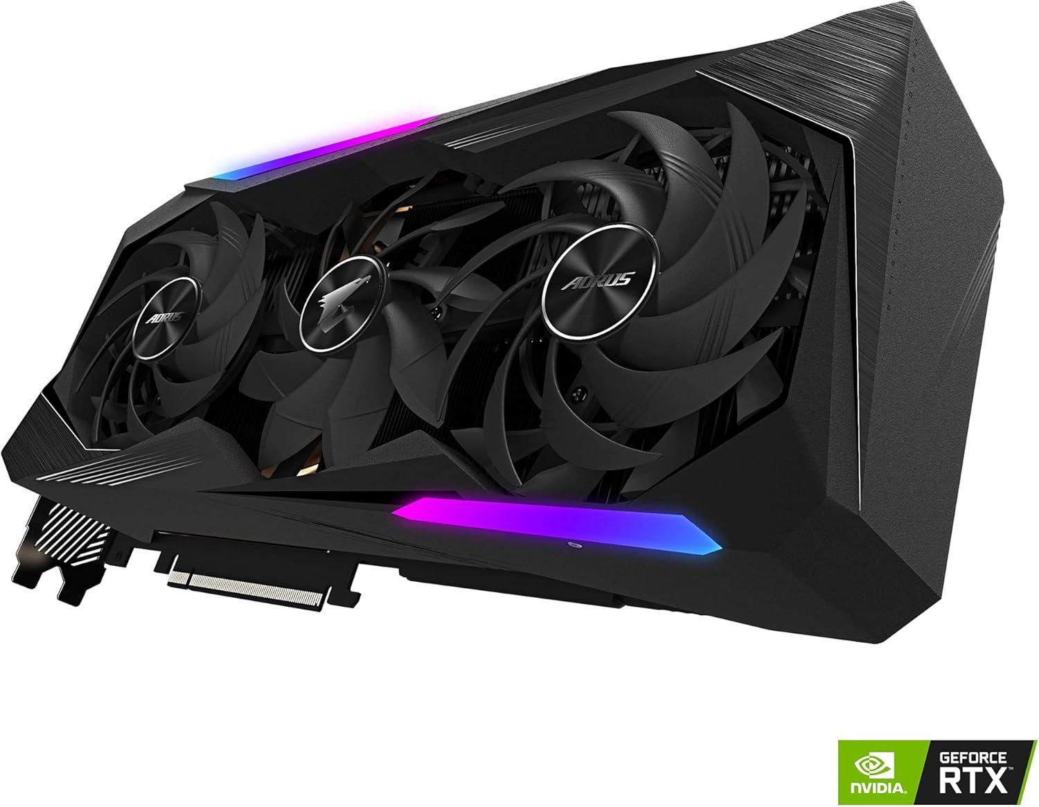 imageGIGABYTE AORUS GeForce RTX 3070 Ti Master 8G Graphics Card MAXCovered Cooling 8GB 256bit GDDR6X GVN307TAORUS M8GD Video Card