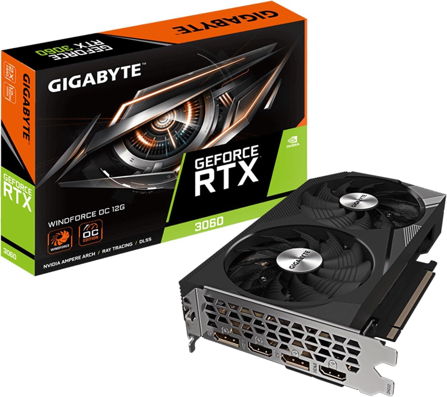 imageGIGABYTE GeForce RTX 3060 Gaming OC 12G REV20 Graphics Card 3X WINDFORCE Fans 12GB 192bit GDDR6 GVN3060GAMING OC12GD REV20 Video CardWINDFORCE