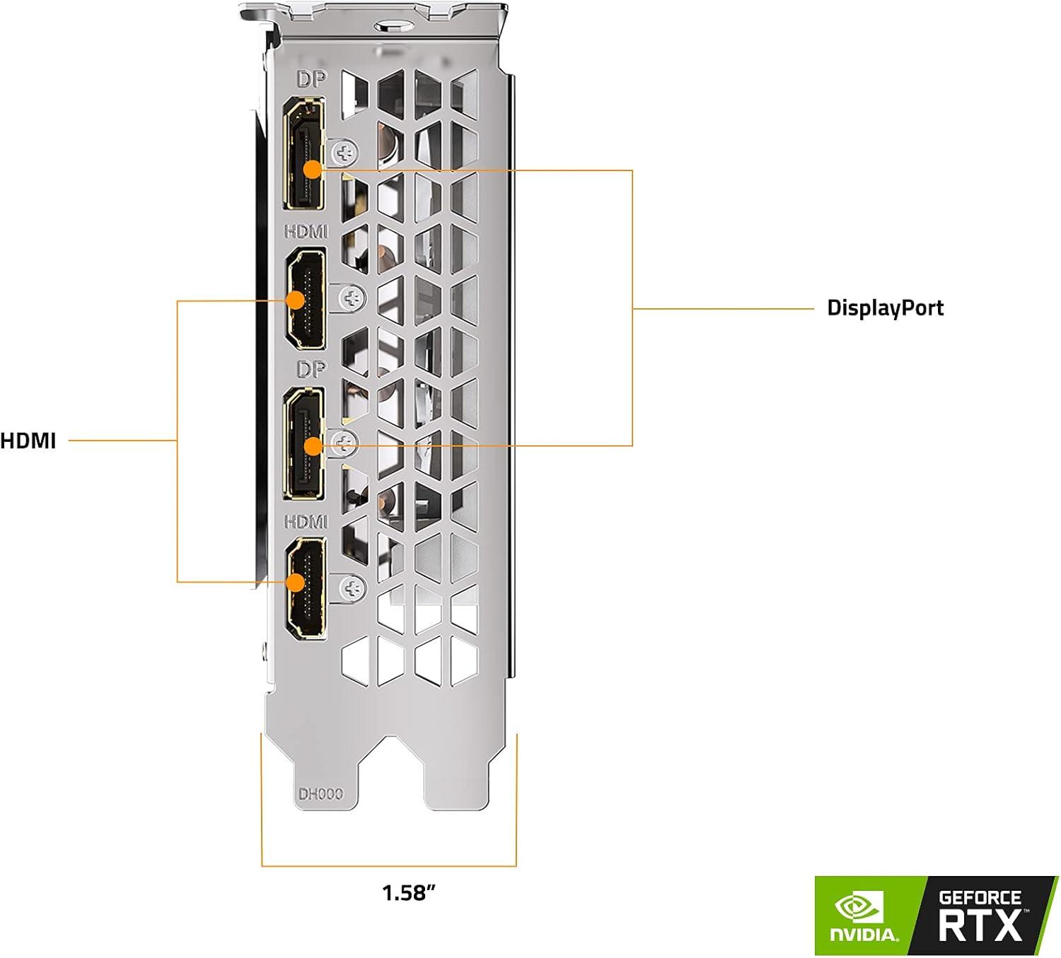 imageGIGABYTE GeForce RTX 3060 Ti Vision OC 8G REV20 Graphics Card WINDFORCE 3X Cooling System LHR 8GB 256bit GDDR6 GVN306TVISION OC8GD REV20 Video Card